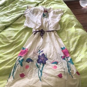 Vintage 70’s two piece summer dress.